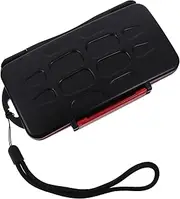 LIFKICH 1pc Memory Card Storage Box Water Proof Case Vinyl Storage Memory Holder Case Micro Card Water-Resistant Card Case USB Waterproof Suitcase Dim Card Battery Memory Cards Red Plastic