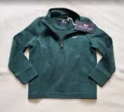 New boys Vineyard Vines Saltwater quarter zip pullover sweater in green