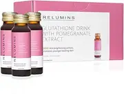 Relumins Beauty Glutathione Drink- Helps Reduce Visibility of Dark Spots, Brightens and Firms Skin, Boosts Skin Collagen Content, Increases Skin Moisture - Pomegranate Flavor Ten 50mL Drinks