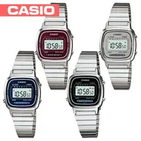 在飛比找森森購物網優惠-【CASIO 卡西歐】日系-復古風銀色系電子女錶(LA670