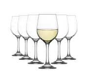 LAV 6 Piece Fame White Wine Glasses Set - Classic Stemware Goblets - 300ml