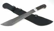 Knife Machete #5 with saw Damascus steel Wenge handle