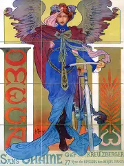 Art Nouveau Mural Ceramic Bath Backsplash Tile #628