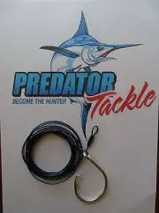 2x Shark trace120kg [264 lb] coated 316 s/s49 strand wire 16/0 circle hook