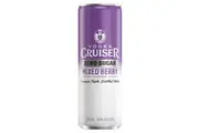 Vodka Cruiser Sugar Free Mixed Berry, Refreshing Flavoured Pre-Mixed Vodka Drink, 4.6% ABV, 275mL (Case of 24 Cans)