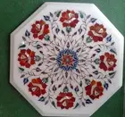 12" Marble Side Corner Table Top Handmade Inlay Pietra dura Art