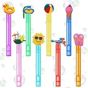 24 PCS Summer Pool Party Favors Mini Bubble Wand,Beach Hawaii Theme Party Favors Toys for Kids Birthday Party Decorations,Pinata Goodie Bag Stuffers（8 Style）