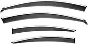 Window Visor Window Visor Fit for MG MG6 2009-2016 Sedan Car Vent Ventvisor Wind Deflectors Visors Guard Shades Visor Door (Color : PC Stainless Steel)