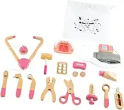 harayaa 17x Doctor Kits for Kids Kids Doctor Playset Pretend Play Toys Toy Medical Kit for Boys Girls Aged 3 4 5 Kids Birhtday Gift , Pink