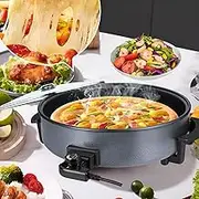 SOKANY Electric Pizza Maker, 42CM Home MultiFunction Heating Pot, 1500W High Power, Non-Stick Coating Easy to Clean,For Steaming, Boiling, Frying, Stir-Frying, Deep-Frying, Stewing, and Braising