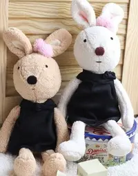在飛比找Yahoo!奇摩拍賣優惠-娃娃屋樂園~Le Sucre法國兔砂糖兔(絨布黑裙款)60c