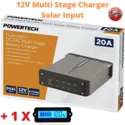 20Amp DC to DC Battery Charger MPPT Dual Battery System Kit Isolator Solar 12V