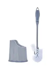 Superio toilet bowl brush and holder, Grey Under Rim Lip Brush and Storage Caddy
