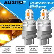 2PCS AUXITO 3157 4157 LED Amber Yellow Turn Signal Blinker Corner Light bulb (for: Subaru)