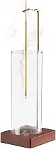 Wooden Incense Holder with Glass Ash Catcher – Premium Yoga & Meditation Burner for Sticks, Anti-ash Design for Spa Room Decor, Handcrafted Zen for Spiritual Practitioners