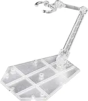 Generic Action Figure Stand Adjustable Pedestal Support for Action Figures 1/44 Toy Robot Action Figures, Clear