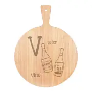 Letter V Is For Vino Pizza Board Paddle Wooden Funny Alphabet
