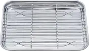 Hannya 9 x 6.9 x 0.98 Inch Baking Sheets and Racks Set, Stainless Steel, Multipurpose Use, Dense Grid Design, Easy-to-Clean Surface, Premium Stainless Steel Construction