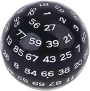 100 Sides Polyhedral Dice D100 Multi Sided Dices for Board Games, Parties, RPG, MTG, Teaching Projects, Bar Pub, Club Party (50 mm)