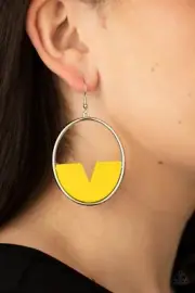 Paparazzi Earrings ~ Island Breeze - Yellow