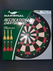 New Narwhal Recreational Dart Board Game Magnetic Safe Tip