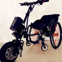 在飛比找蝦皮購物優惠-【廠家直發】艾京輪椅電動車頭電動牽引拖車折疊三輪驅動鋰電池老