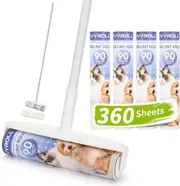 Large Lint Rollers for Floor, Lint Roller with 360 Sheets Refill with Long Handle for Cleaning Carpets, Cars, Clothing, and Pet Hair