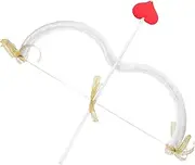 Alipis Mini Cupid Set, Cupids Mini Bow Arrow Set Valentines Day Arrow Heart Shape Bow Knot Valentines Day Costume Accessories