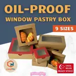 (10PCS) OIL PROOF FOOD GRADE PASTRY BOX | KUEH BOX | BREAD B