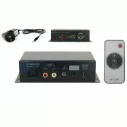 12V Class D 15W Stereo Power Amplifier Amp/ Wall Mountable IR Remote
