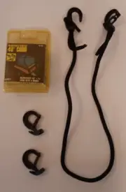 48” Adjustable Black Elastic Bungee Cord Weather Resistant Bike Car Strap