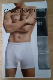 Calvin Klein Mens Classic Fit 100% Cotton Boxer Briefs 5 Pair Medium Underwear