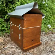 Honey Beehive OATH Box Stingless Australian NativeBee Hive Grey Roof Stained