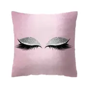 3PCS Eyelash Pattern Throw Pillow Cover for Living Room Sofa Sleeping Waist Support 26#_45*45cm