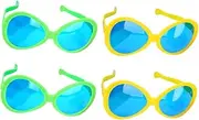[DEARMAMY] Funny Glasses Neon Glasses Party Mens Sunglass Clip on Sunglasses Novelty Glasses Party Eyeglasses Night Driving Glasses Sunglasses for Men Trend Large Goggles Plastic