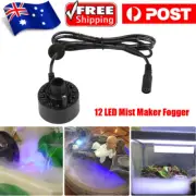 12LED Mist Maker Fogger Water Fountain Pond Fog Machine Air Humidifier Mix-color