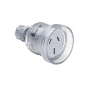 Clipsal Socket Extension Shroud 3P 15A 250V Tran - 438S15-TR