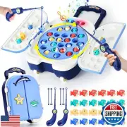 Fishing Game Play Set,Magnetic Go Fish Toys for Kids Toddlers Age 3 4 5 6-12