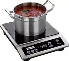 Induction Cooktop, Commercial Grade Portable Cooker, Large 8” Heating Coil, 18/1