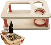 Couch Cup Holder | Multipurpose Wooden Cup Holder,Square Portable Sofa Tray, Household Couch Tray for Beds, Side Tables, Chair