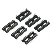 DIP IC Chip Socket Adapter Round Pin 18P 2.54mm Pitch IC Socket, 6 Pack