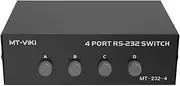 ZGUZMCMK DB9 Pin Serial RS232 4-Port Switch Box for Data Sharing, 4 Port