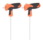 2pcs T-Handle Ball End Hex Key Wrench 2mm S2 Steel T-Key Inner Hexagon Spanner