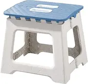 Sonicefit Folding Step Stool, Portable Kid’s Step Stools 150KG Capacity Adult's Camping Chair, Non-Slip Compact Stepping Stool with Handle, Space Saving Stool for RV Bathroom Kitchen Picnic Home(Blue)