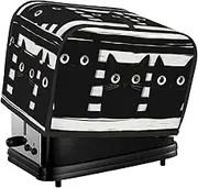 Cute Cats Print 2 Slice Toaster Cover Fingerprint Bread Maker Protectors,Kitchen Small Appliance Dust Cover