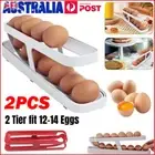Rolldown Refrigerator Egg Dispenser Auto Rolling Egg Holder 2 Tier 12-14 Eggs GV