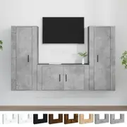 TV Cabinet Set 3 Piece Wall TV Stand Entertainment Unit Engineered Wood vidaXL