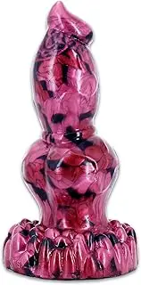 8 inch Realistic Dog Dildo with Big Knot and Suction Cup, Thick Thrusting Purple Silicone Wolf Dildo Adult Toys for Women and Couples