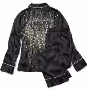 *VICTORIA'S SECRET FASHION SHOW PJ SET SATIN PAJAMA ANGELS BACKSTAGE M one pc