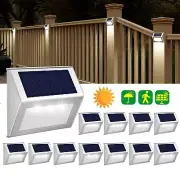 Solar Step Lights Outdoor Garden Pathway Fence Wall Stair Deck Driveway LED Lamp